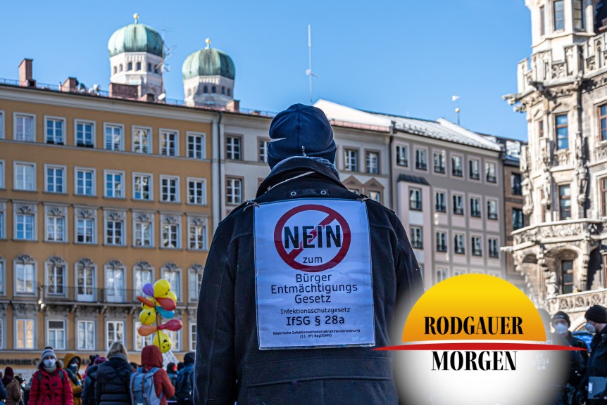 Für den vergangenen Dienstag rief die Querdenkerbewegung im Kreis Offenbach zu Demonstrationen auf (Quelle: Rodgauer Morgen)